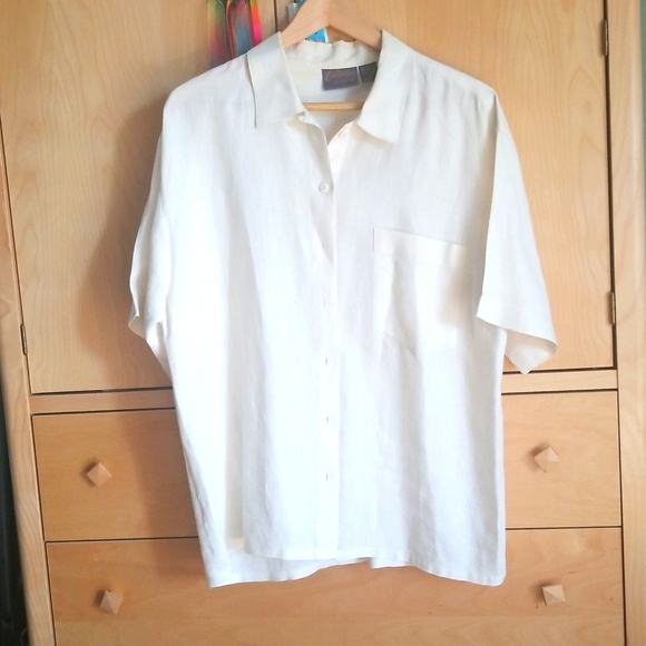 Women's 100% Linen Shirt size 14 - Picture 1 of 3